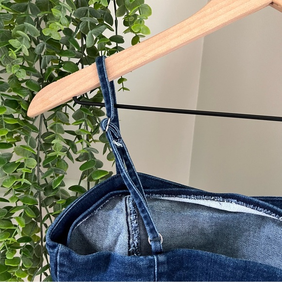 Belle Vere Dark Denim Blue Crop Stop Women’s Small Adjustable Straps Dark Wash - Picture 7 of 11